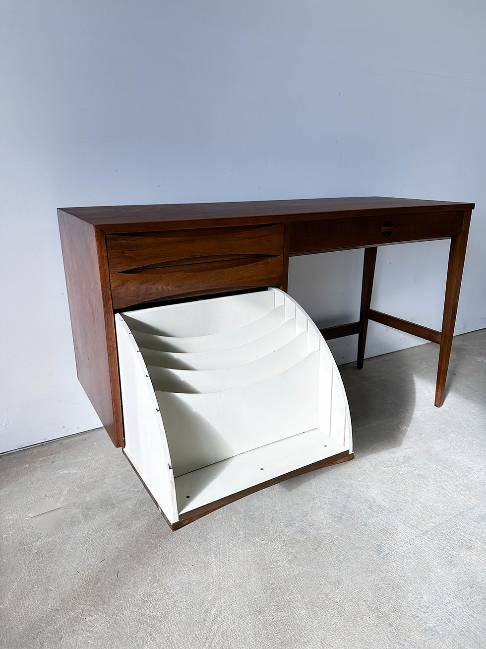 Thumbnail: Vintage Walnut desk by West Michigan Furniture Company