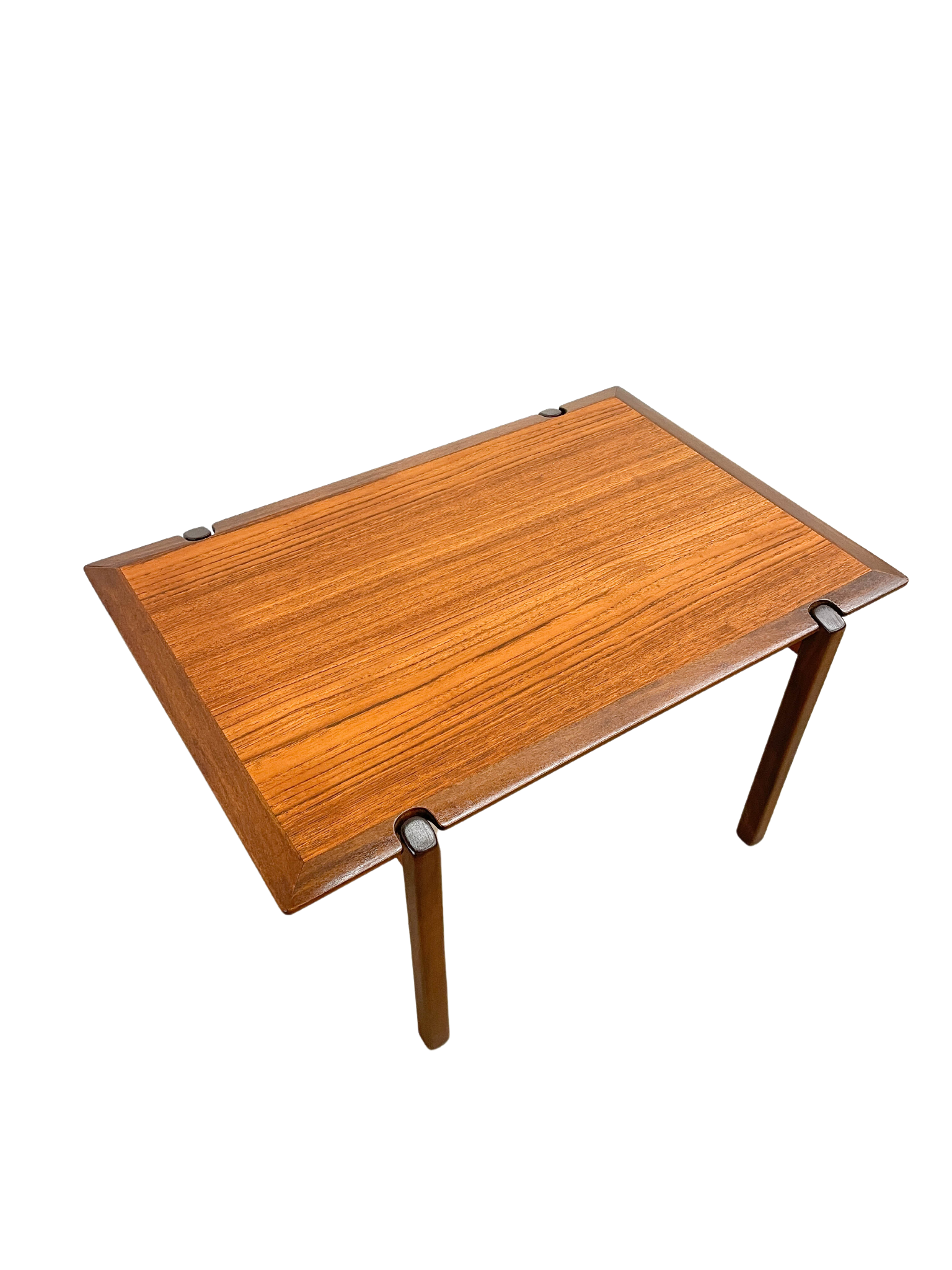 Danish Teak side table with beveled edge
