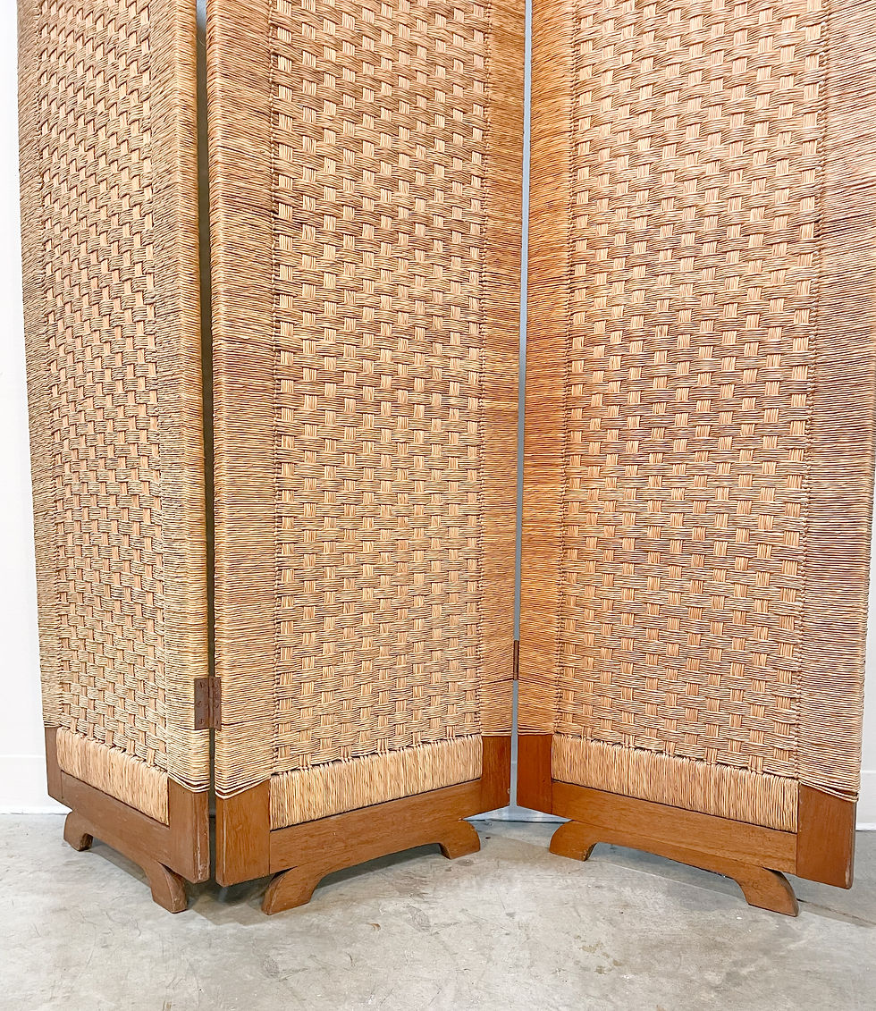 Thumbnail: Rare Mexican Mid Century Modern Woven Screen Divider