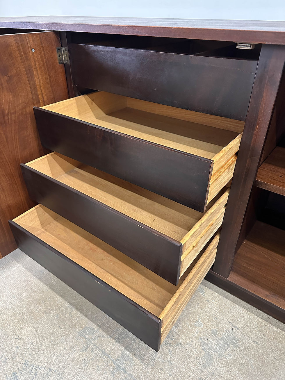 Thumbnail: Mid Century Modern Walnut and Rosewood Buffet Cabinet