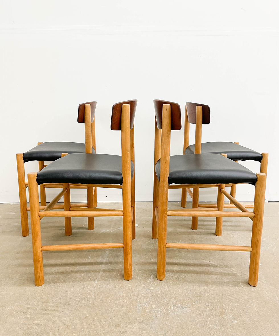 Thumbnail: Early J39 dining chairs by Borge Mogensen