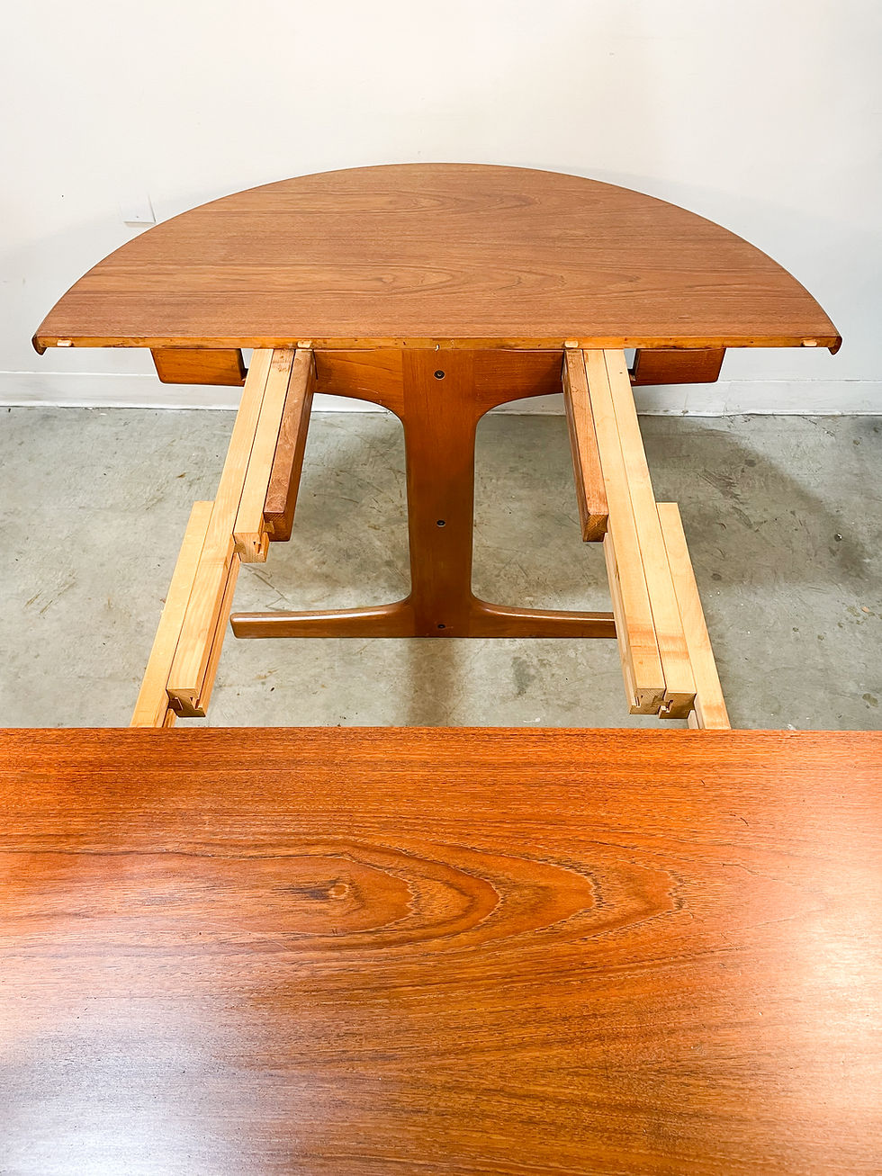Thumbnail: Swedish Teak Expanding dining Table by Karl-Erik Ekselius
