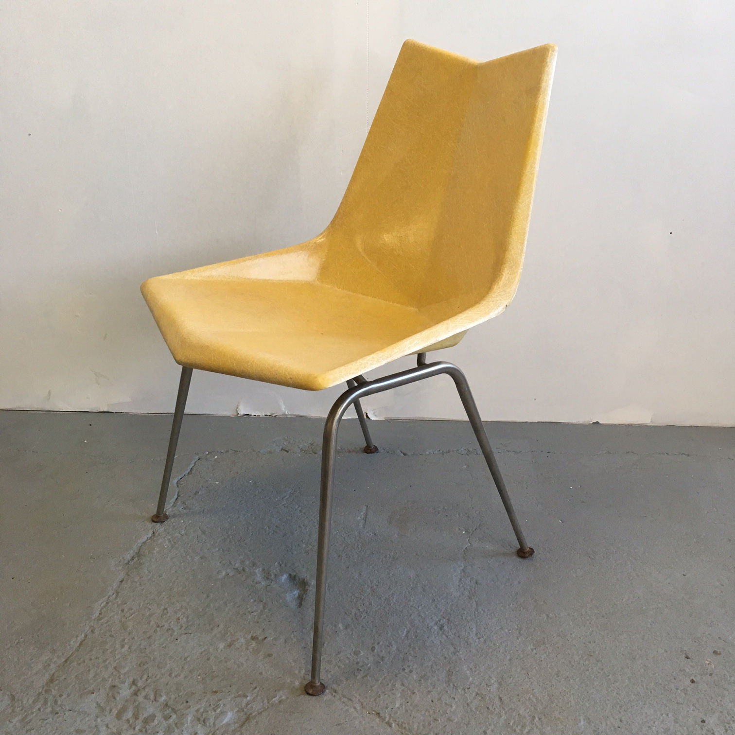 Rare Yellow Paul McCobb Origami Chair