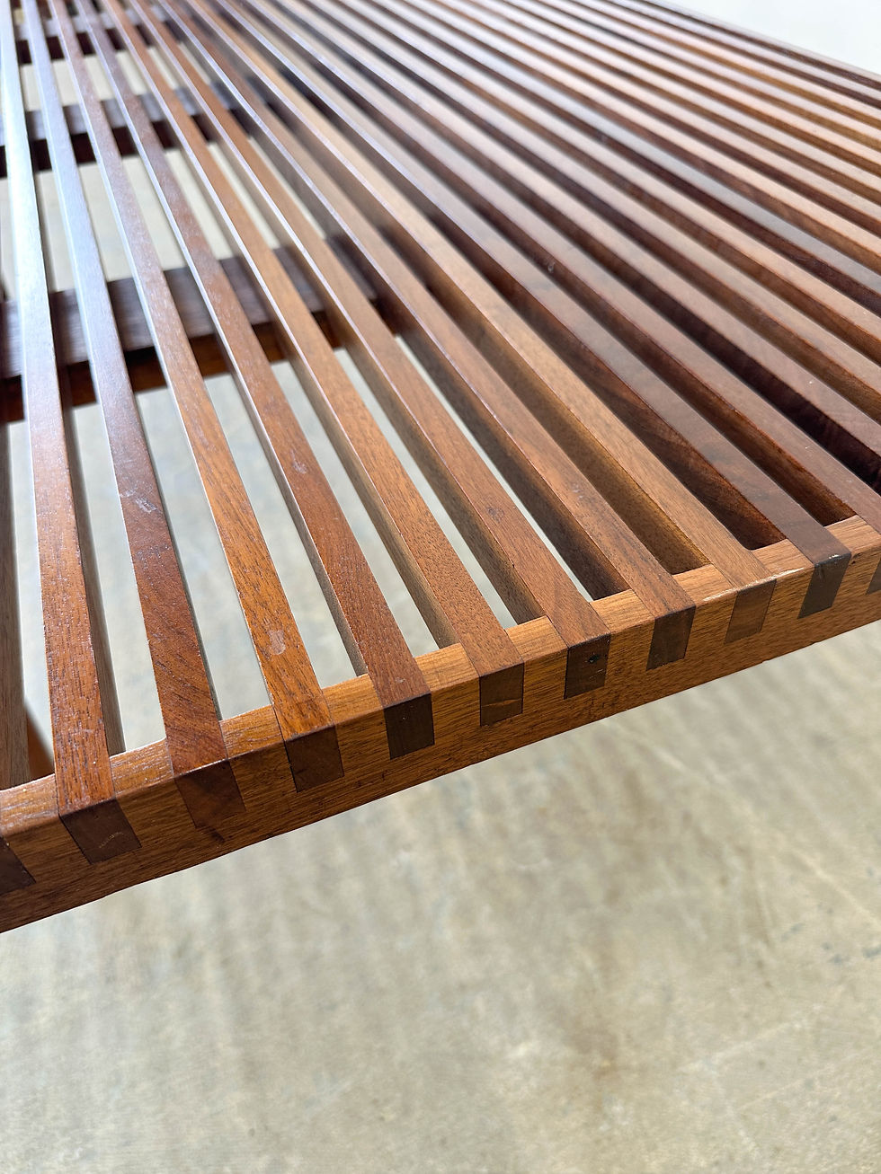 Thumbnail: Mel Smilow Vintage Large Walnut Slat Table