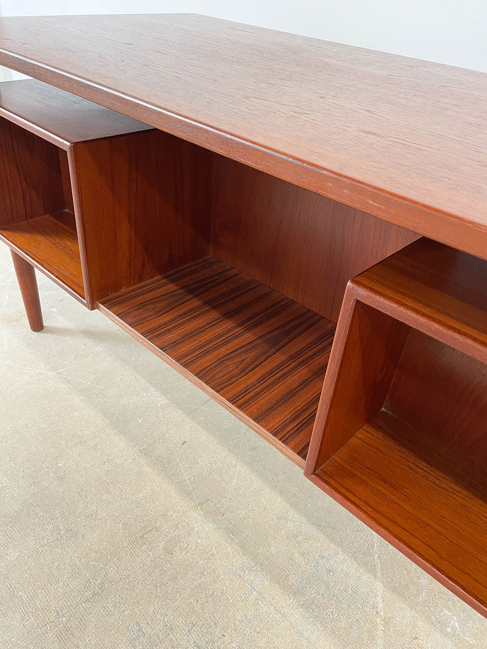 Thumbnail: Danish Modern Teak Bookshelf Desk