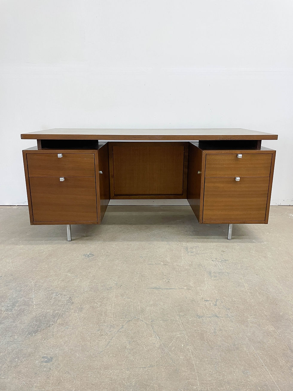 Thumbnail: George Nelson EOG Desk with Cane Modesty Panel
