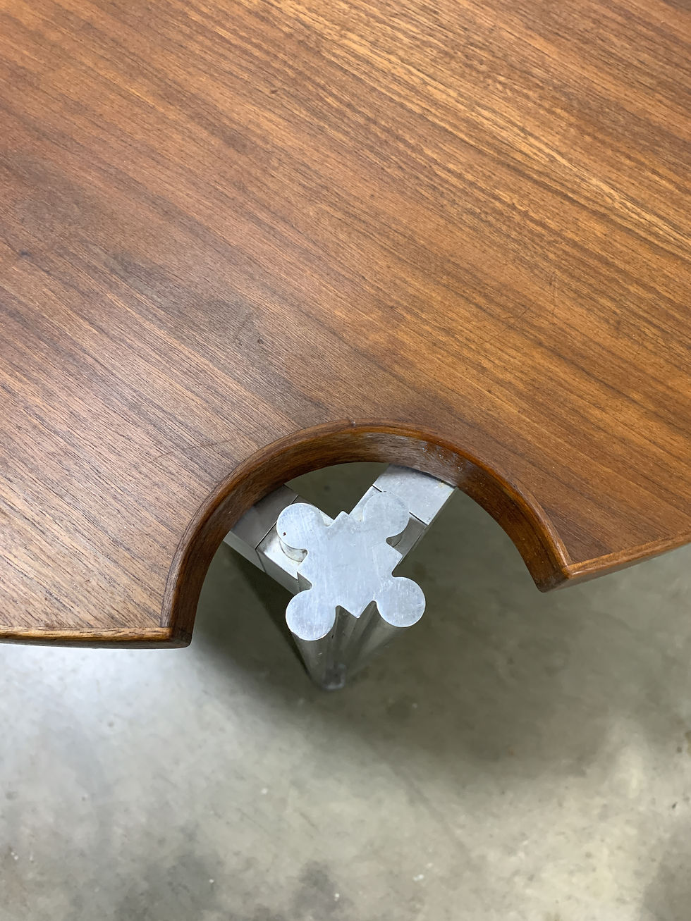 Thumbnail: George Ciancimino for Risom Aluminum and Walnut Dining Table