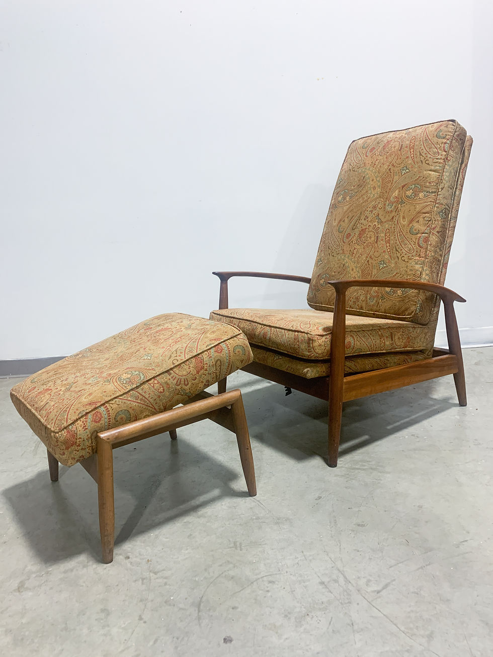 Thumbnail: Milo Baughman Recliner and Ottoman