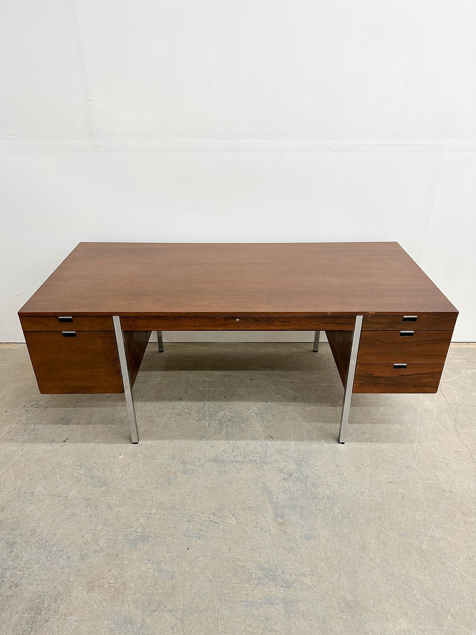 Thumbnail: Dunbar Rosewood and Chrome Executive Desk