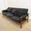 Thumbnail: Danish teak and leather sofa by Illum Wikkelso