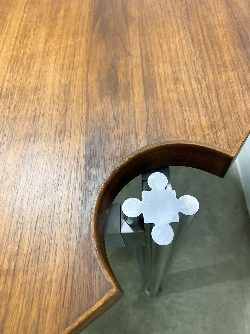 Thumbnail: George Ciancimino for Risom Aluminum and Walnut Dining Table