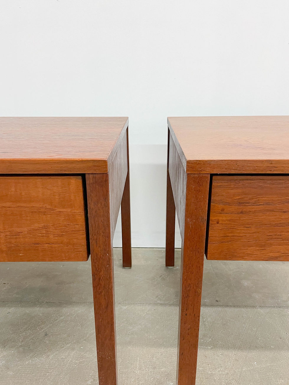 Thumbnail: Pair of Florence Knoll Teak Nightstands