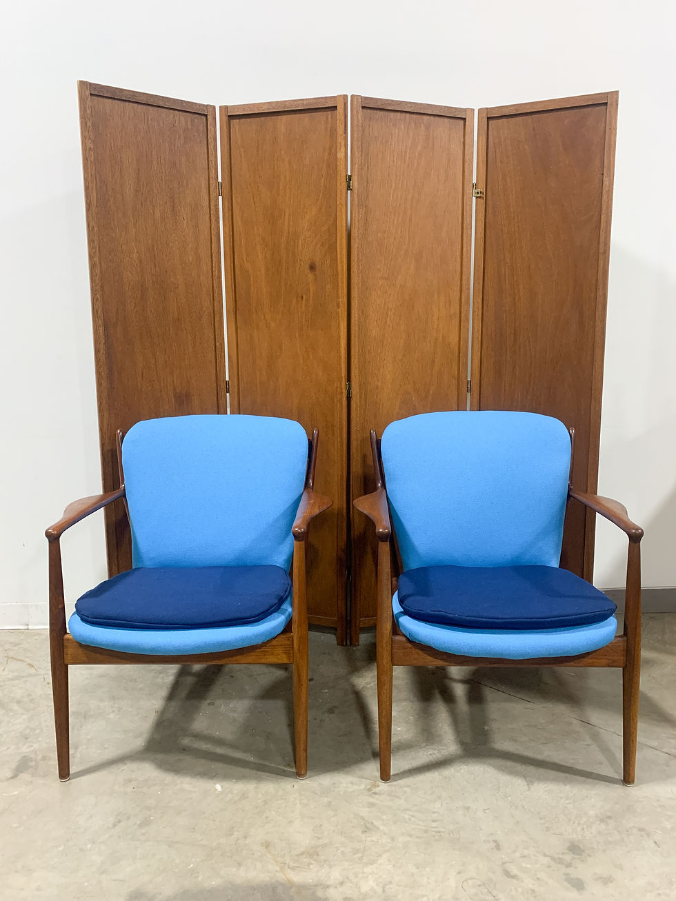 Thumbnail: Rare pair of Finn Juhl Delegate chairs by Baker Furniture