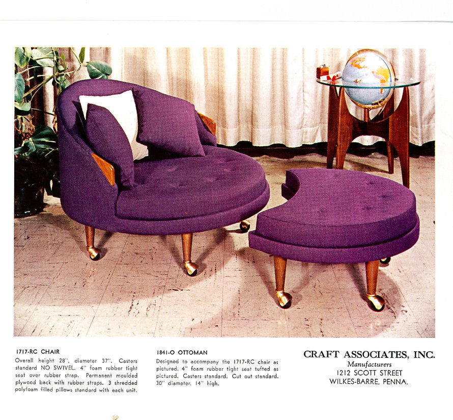 Thumbnail: Adrian Pearsall 'Havana' chair and ottoman #2