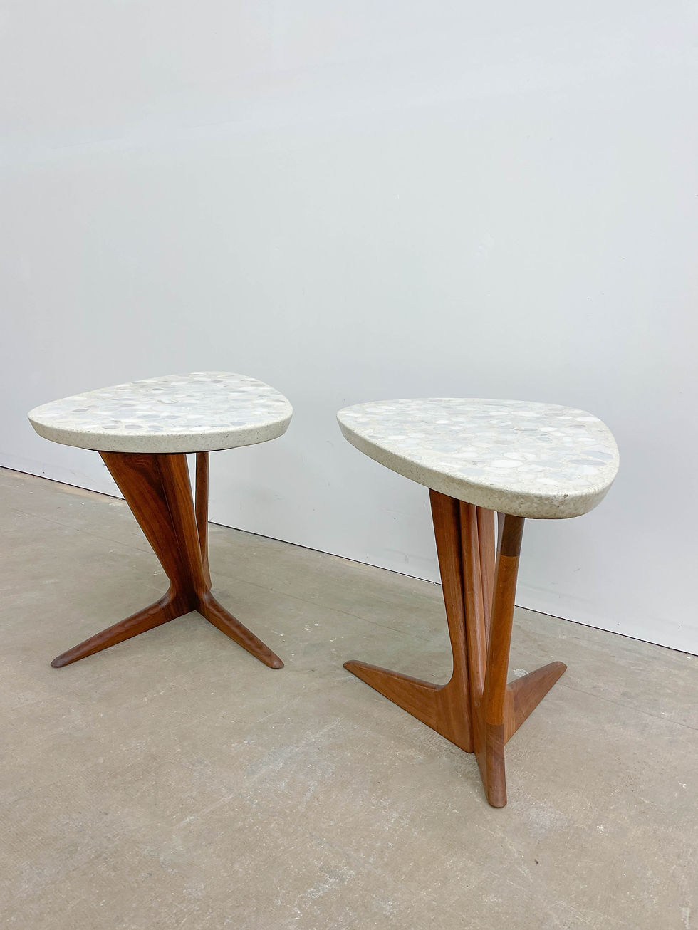 Thumbnail: Harvey Probber attributed Terrazzo Side Tables