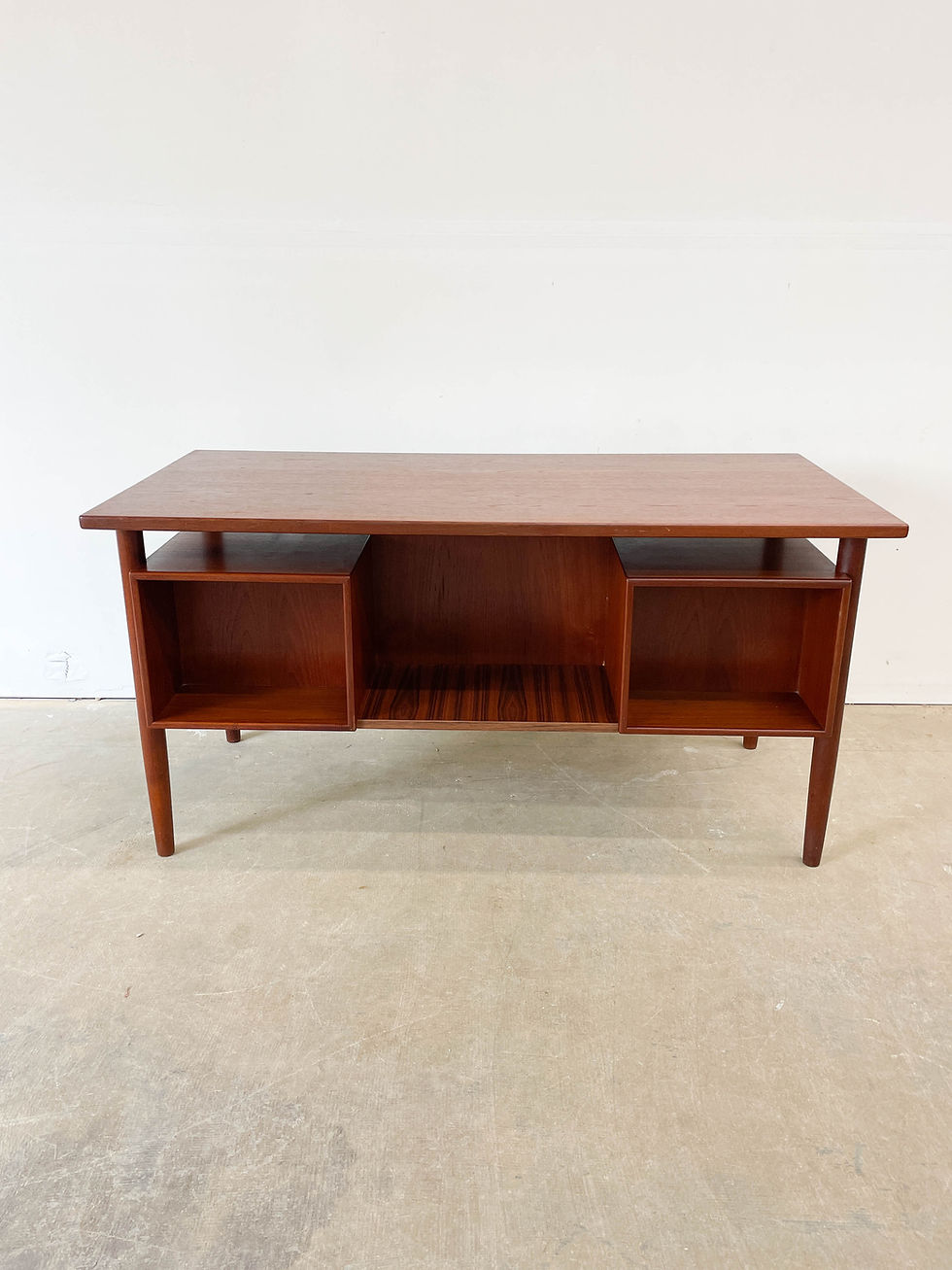 Thumbnail: Danish Modern Teak Bookshelf Desk