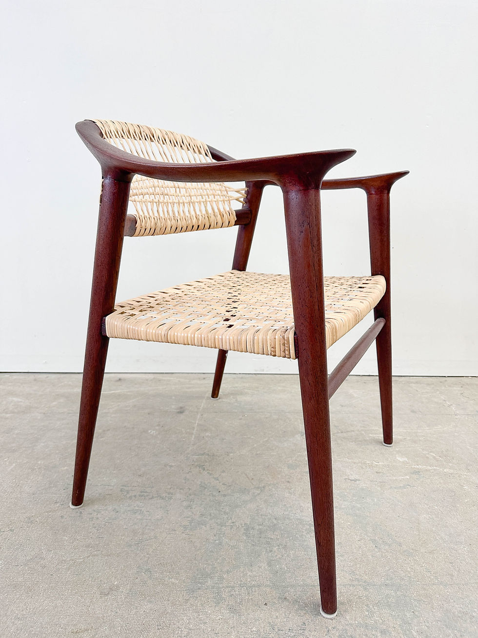Thumbnail: Rastad and Relling Teak and Cane Bambi Chair