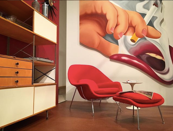 red mid century modern colors