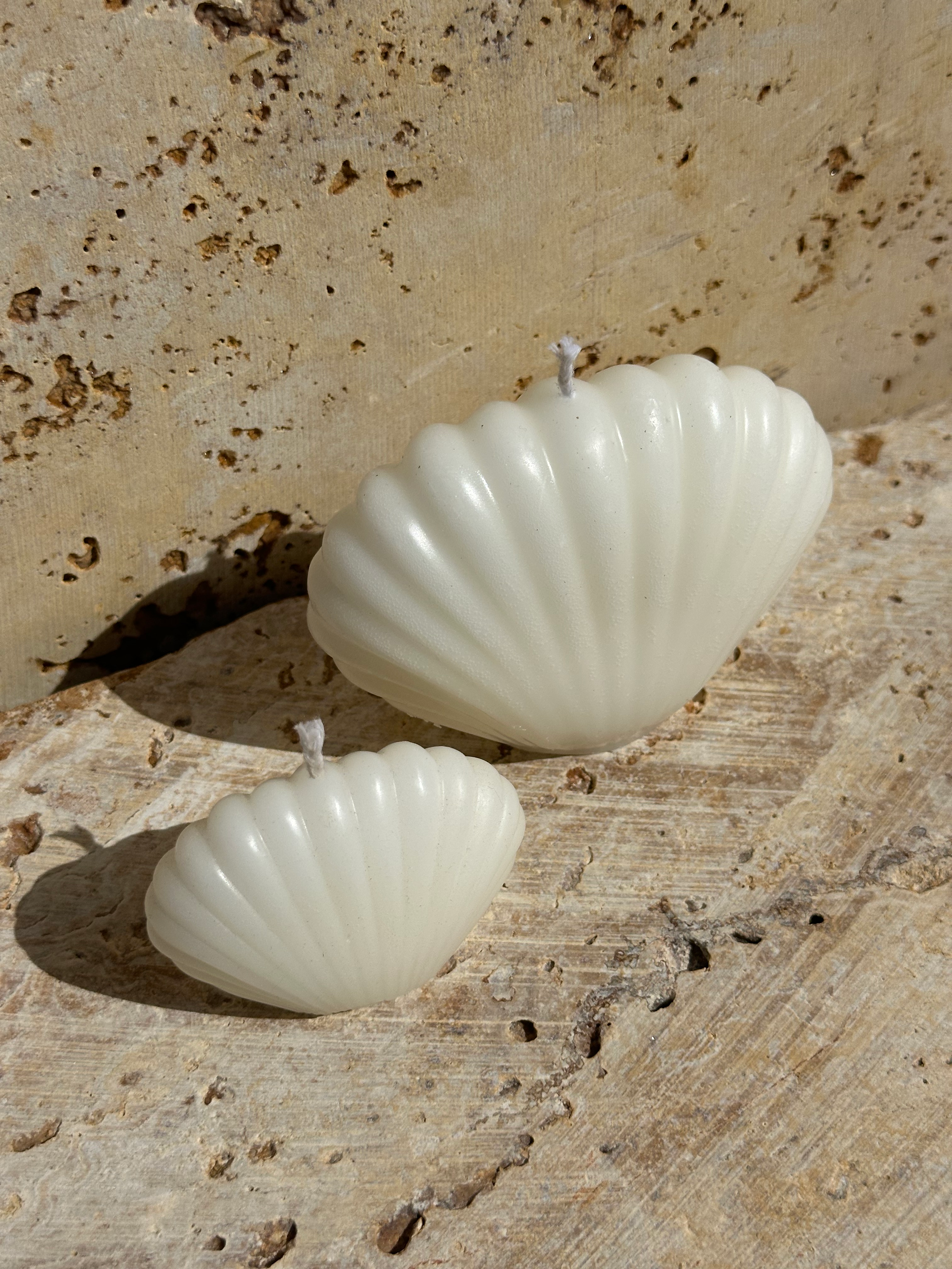 נר מעוצב צדף