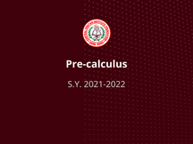 Pre-calculus