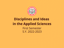 Disciplines and Ideas in the Applied Sciences