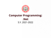 Computer Programming 11 (.Net)