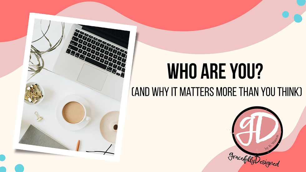 Who Are You? And why it matters more than you think. A computer and coffee for a branding strategy session.