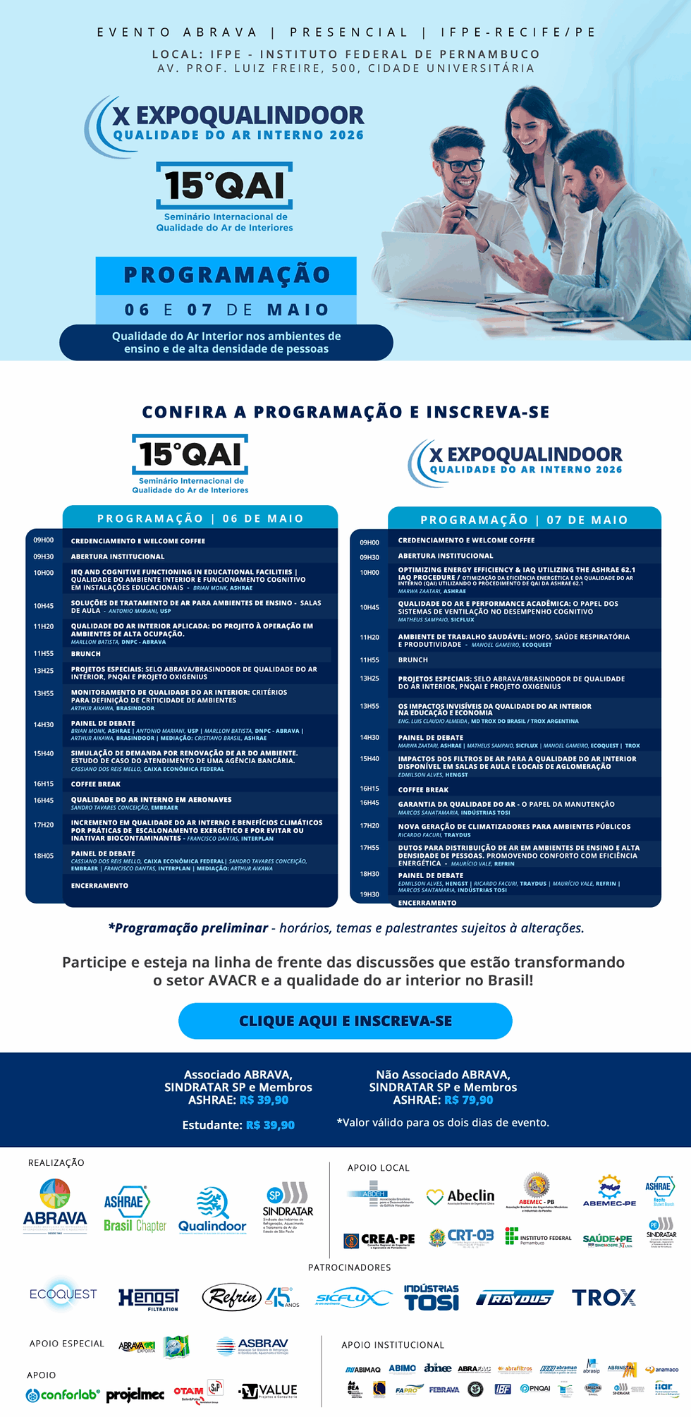 15º Seminário Internacional de Qualidade do Ar Interior e X Expoqualindoor