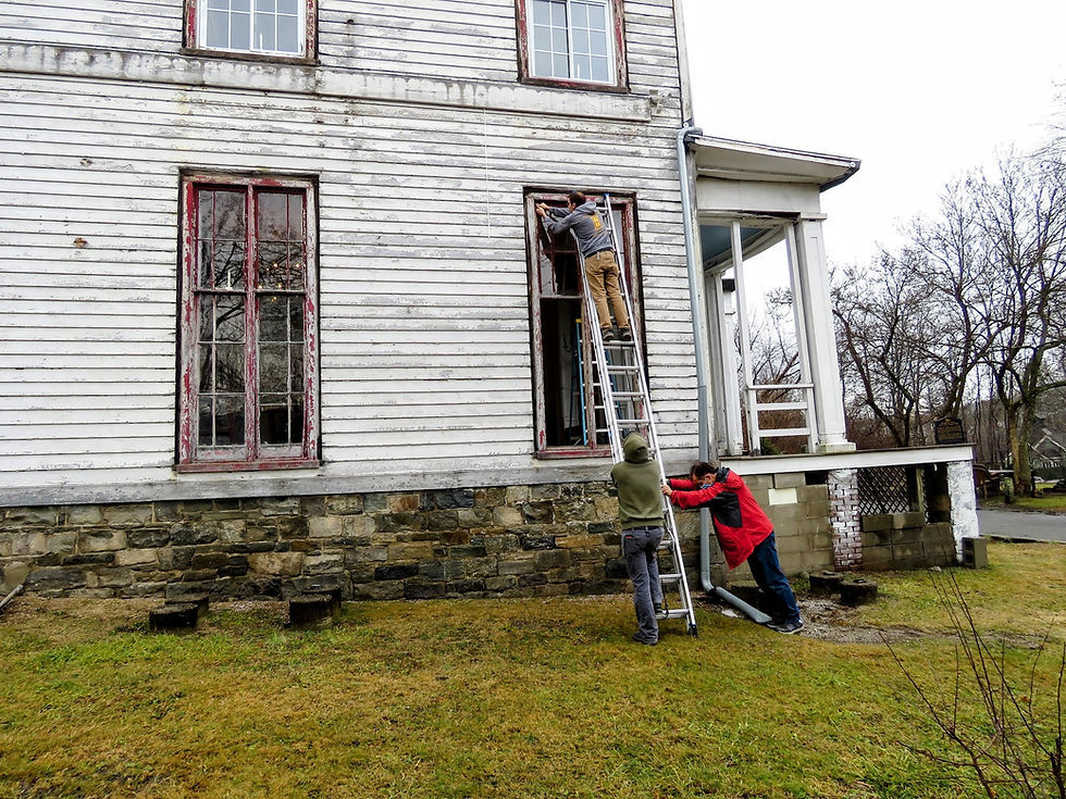 Harmony Hall Window Restoration Commences!