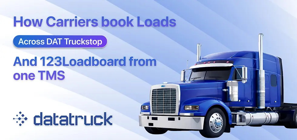 How Carriers Book Loads Across DAT TruckStop and 123LoadBoard From One TMS