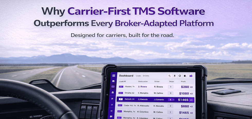 Why Carrier-First TMS Software Outperforms Every Broker-Adapted Platform