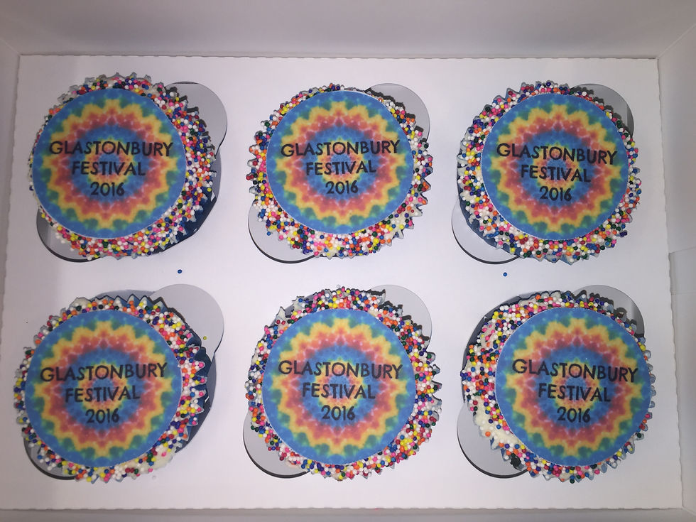Glastonbury Rainbow Cupcakes