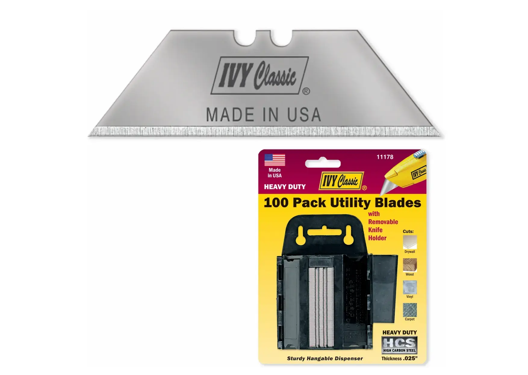 100 Pack Utility Blades Dispenser