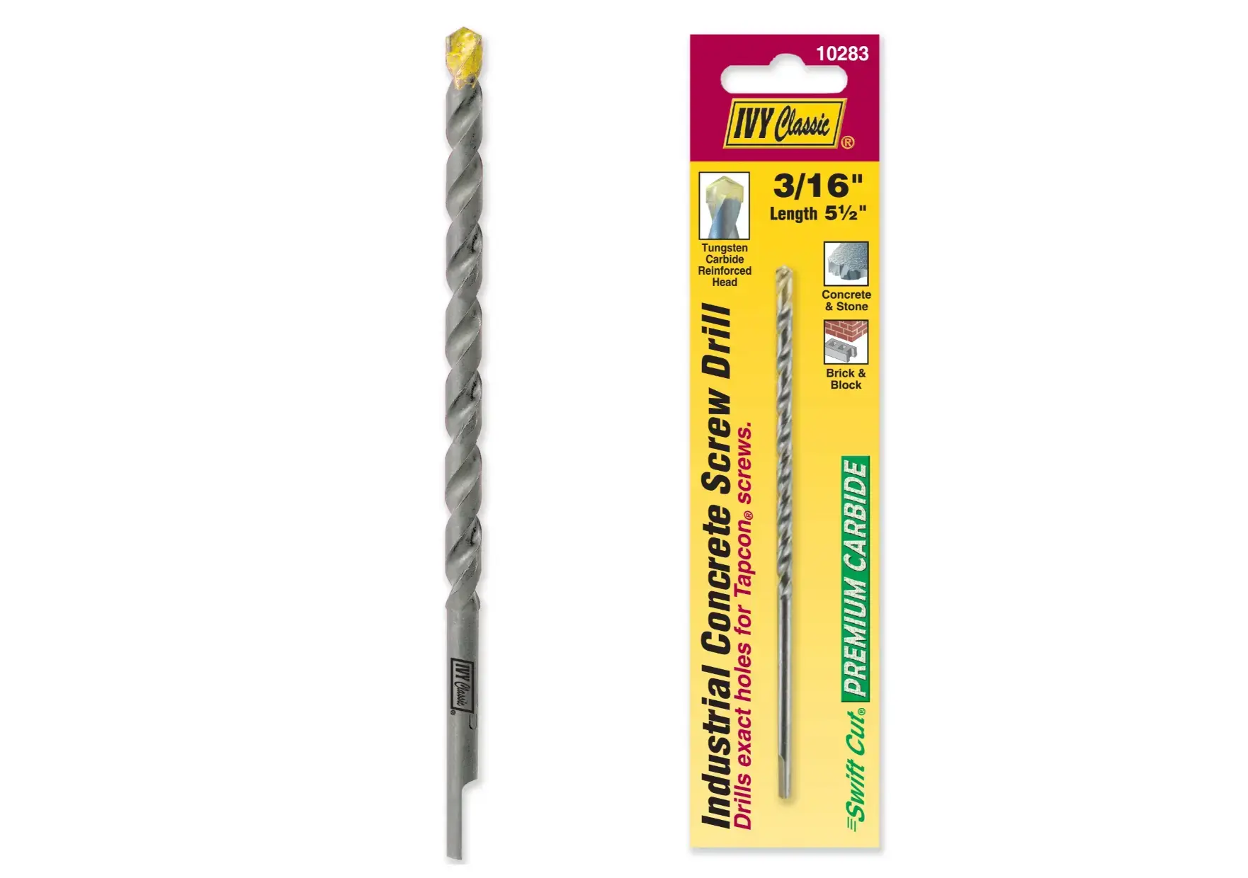 3/16 x 5-1/2" Concrete Drill Bit Carded