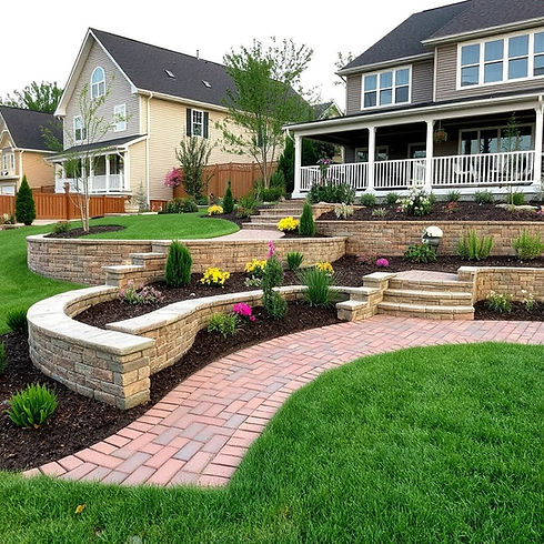 landscaping, retaining walls, brick pavers.jpg