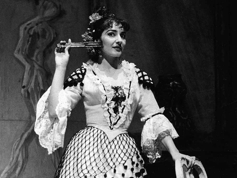 Maria Callas as Rosina in Rossini's Il Barbieri di Siviglia, at Milan's La Scala theater in 1956.