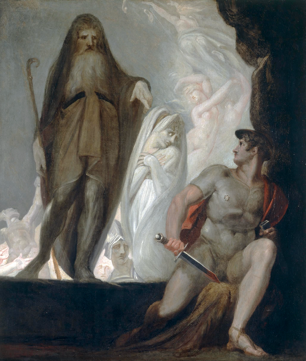 Teiresias foretells the future to Odysseus by Henry Fuseli ca. 1800