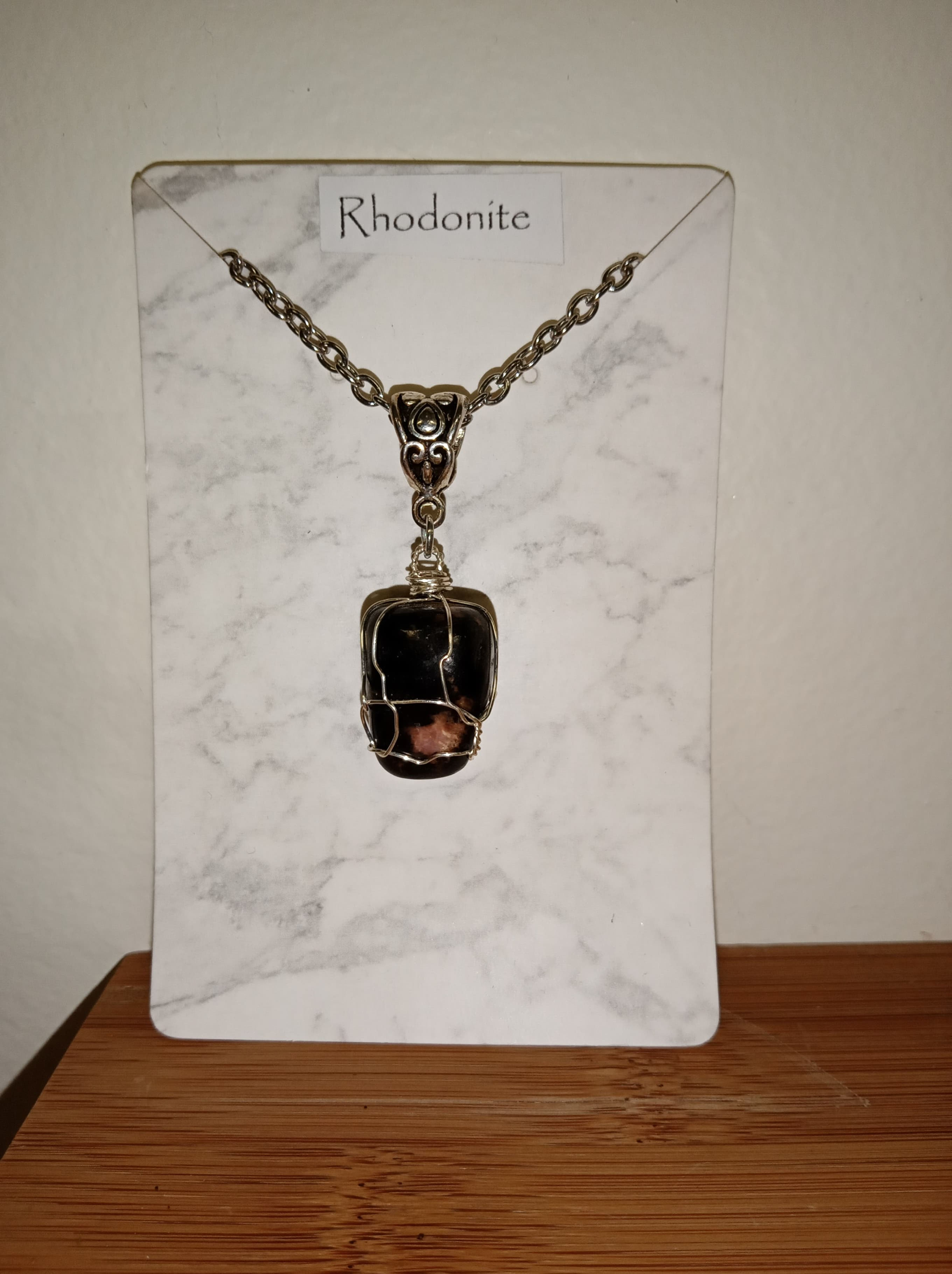 Simple Wrapped Healing Crystal Necklace