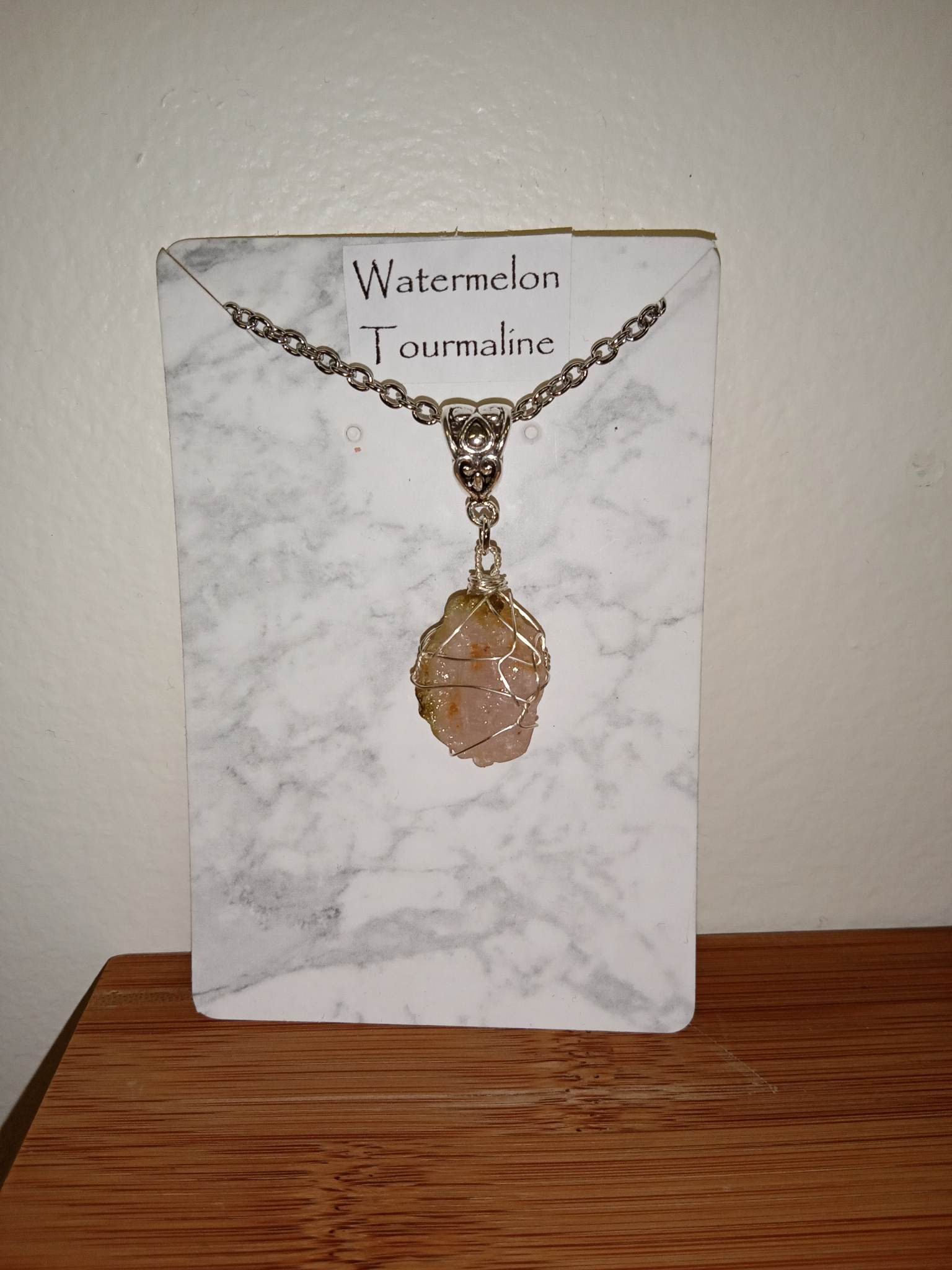 Simple Wrapped Healing Crystal Necklace