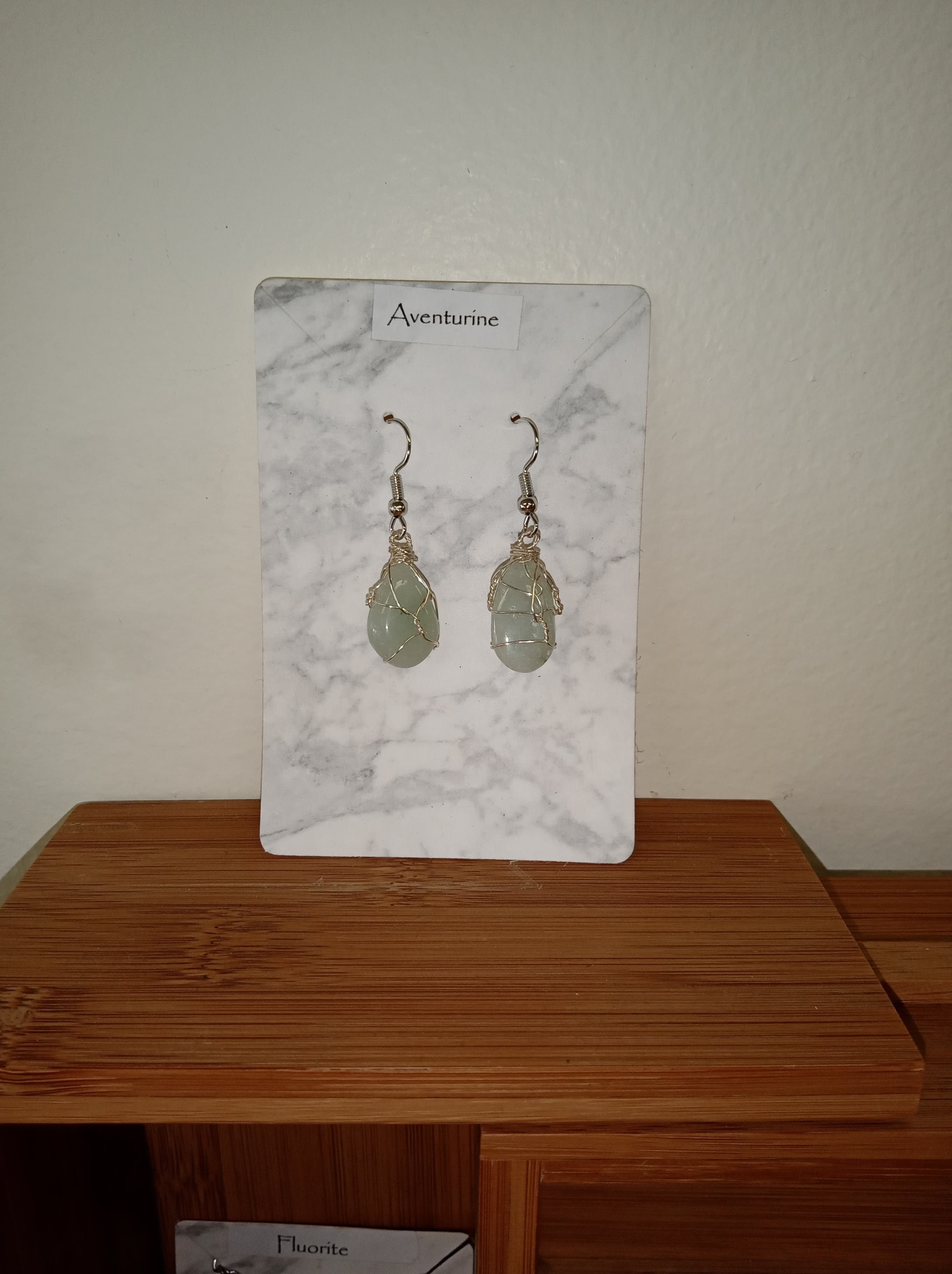 Simple Wrapped Healing Crystal Earrings