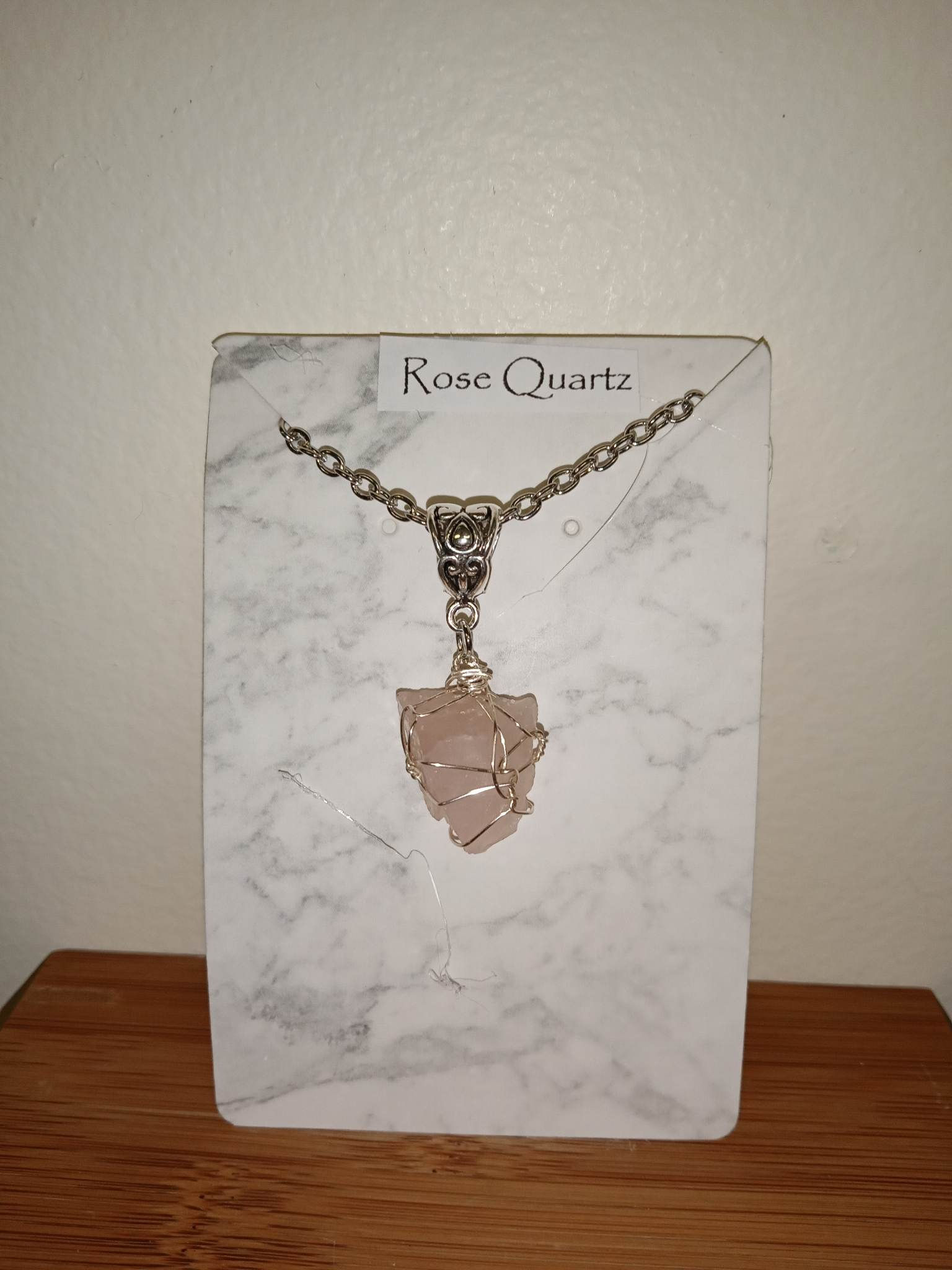 Simple Wrapped Healing Crystal Necklace