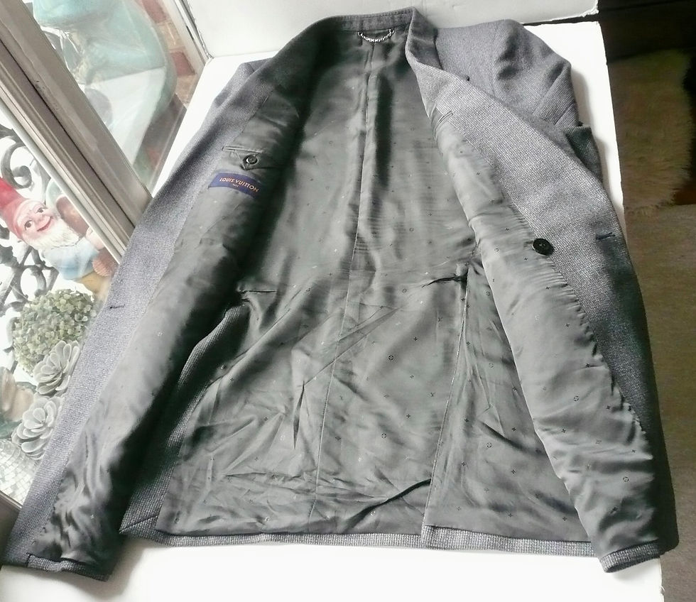 Miniature : LOUIS VUITTON Manteau laine ¾ chevrons sublime état neuf T48 FR