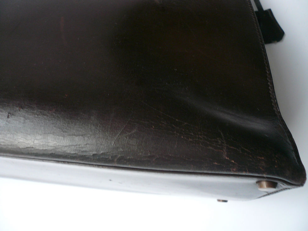 Miniature : HERMES  Kelly cuir box marron 35