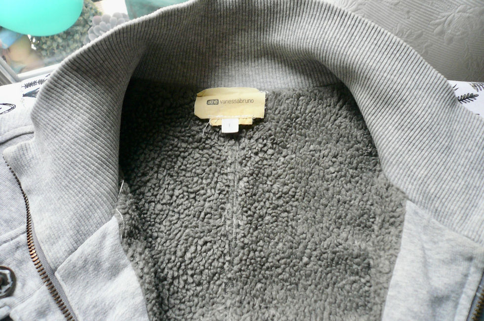 Miniature : VANESSA BRUNO Manteau coton zippé fourré moumoute T40