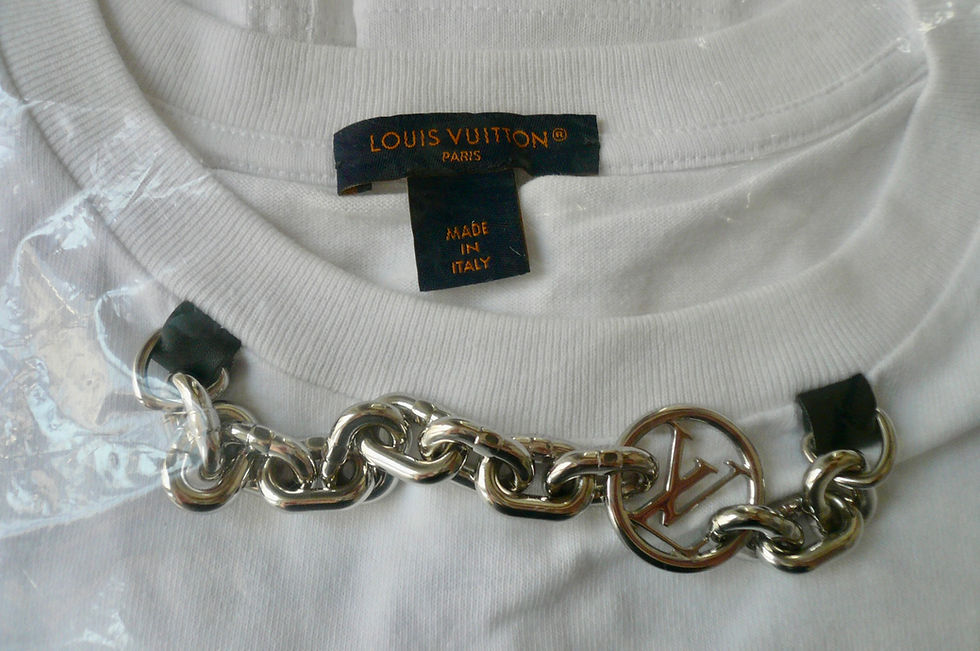 Miniature : LOUIS VUITTON Tee-shirt Blanc à détail Chaine TXL