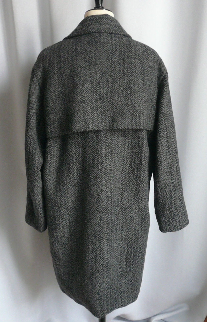 Miniature : SWILDENS Manteau anthracite chevrons T1