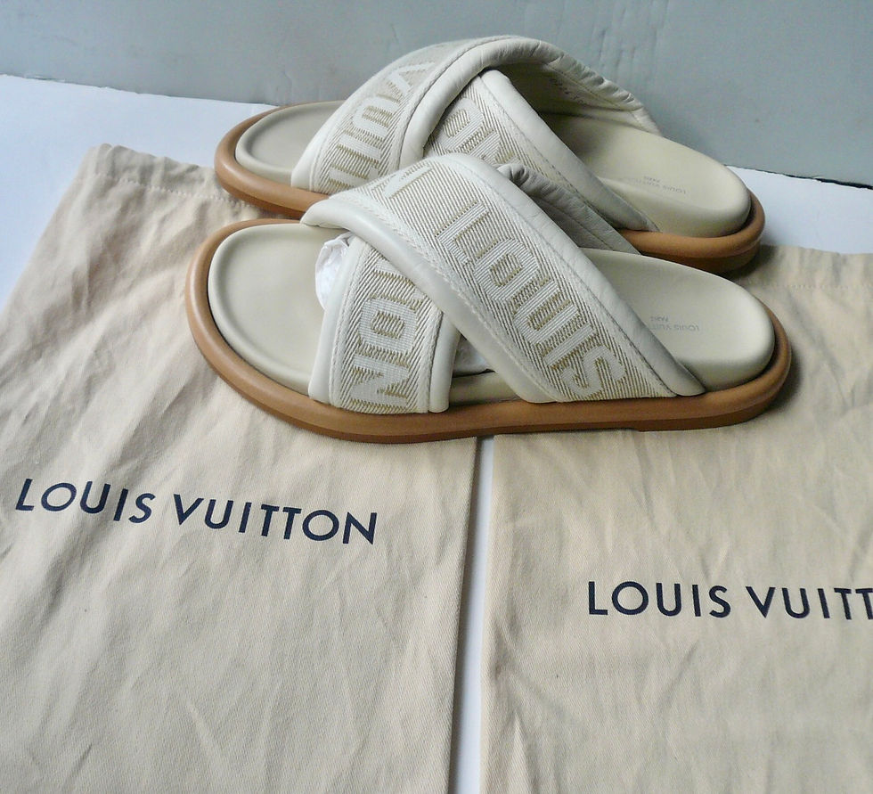 Miniature : LOUIS VUITTON Mules écru cuir neuves LV BLISS Comfort mule 39