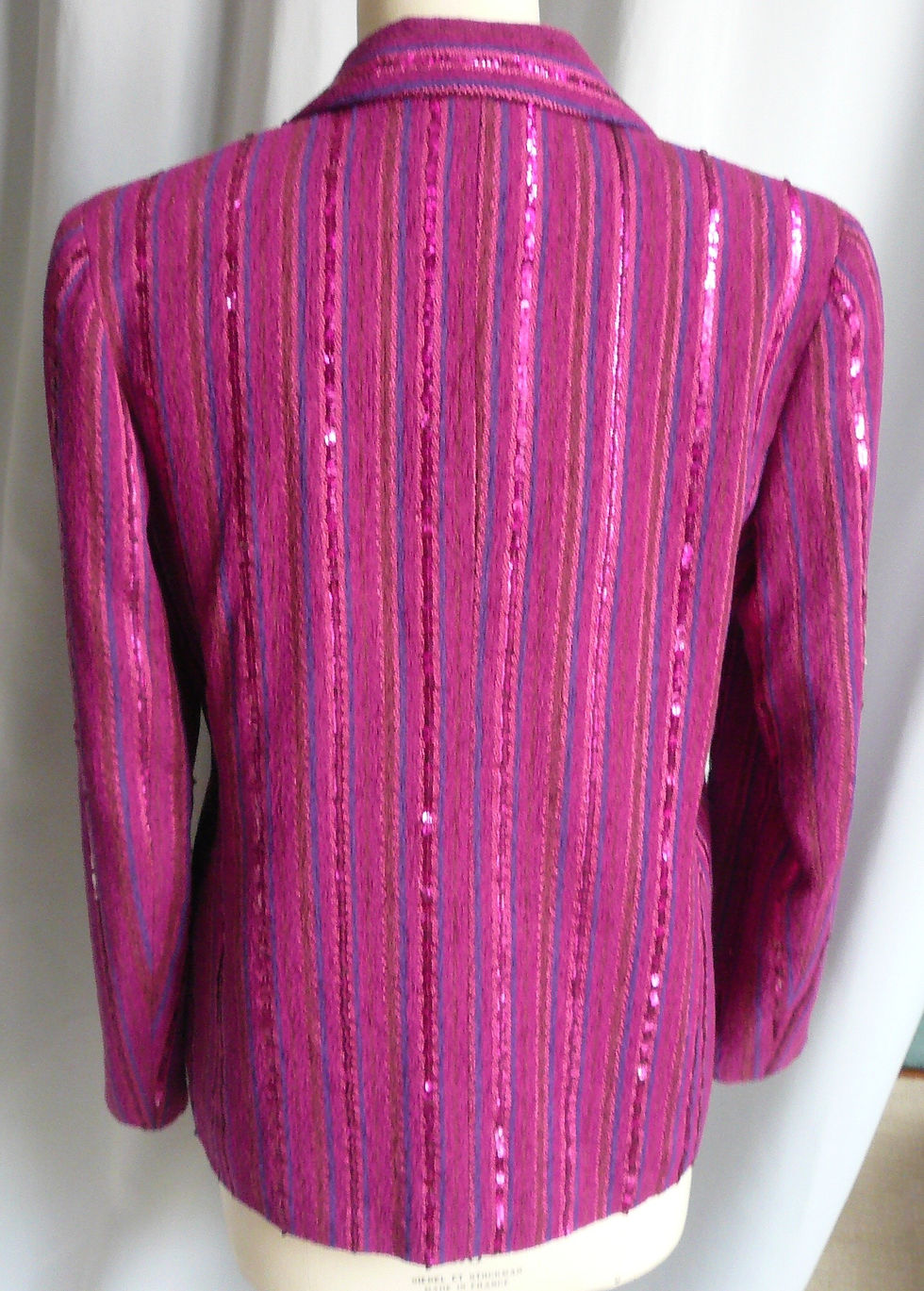 Miniature : CHANEL Veste rose paillettes sequins T40 FR Bon état général
