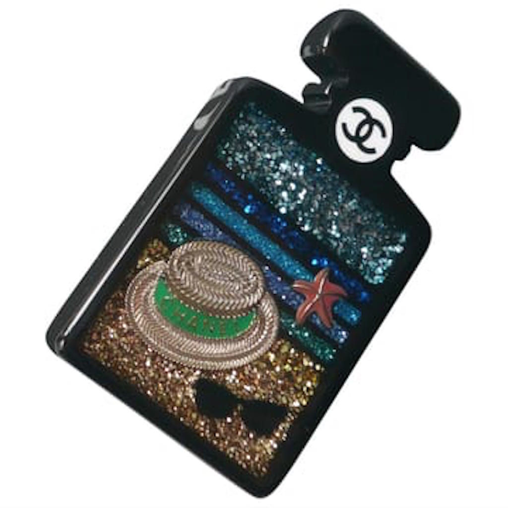 CHANEL Broche en Résine Flacon neuf