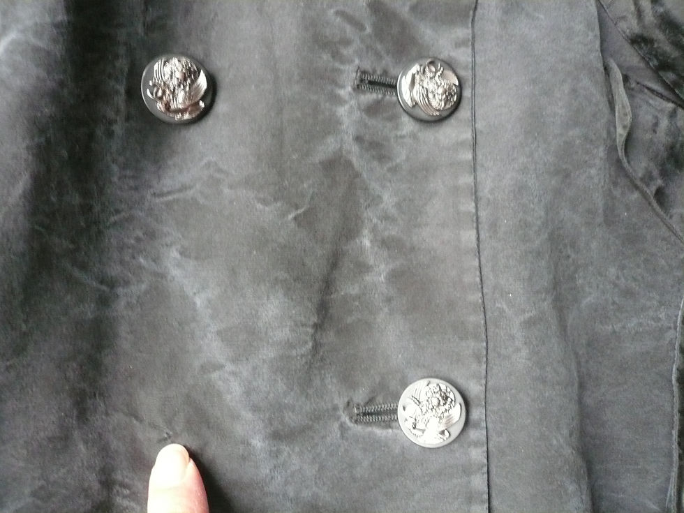 Miniature : CHANEL Trench Coat Gabardine soie lavée noir T46 FR